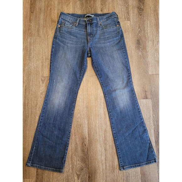 Levis 515 Boot Cut Jeans Blue Denim Womens Size 8 M Button Pockets - Picture 1 of 7